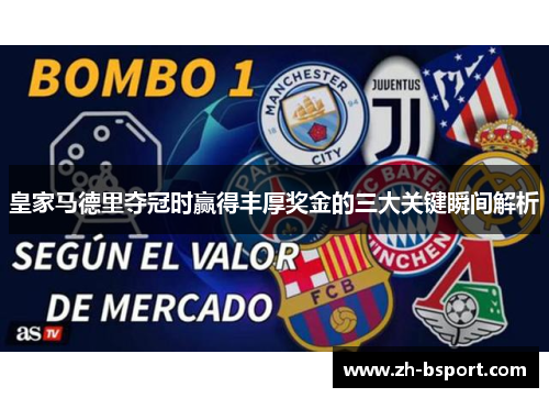 皇家马德里夺冠时赢得丰厚奖金的三大关键瞬间解析