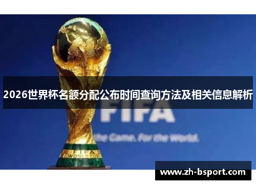 2026世界杯名额分配公布时间查询方法及相关信息解析