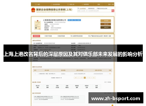 上海上港改名背后的深层原因及其对俱乐部未来发展的影响分析 上海上港改名背后的深层原因及其对俱乐部未来发展的影响分析